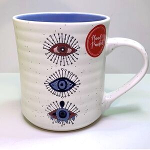 Artisan Eye Motif Mug - White and Blue